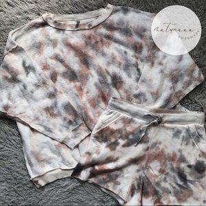 Free People Tie Dye Kelly Lounge Set in Coral S